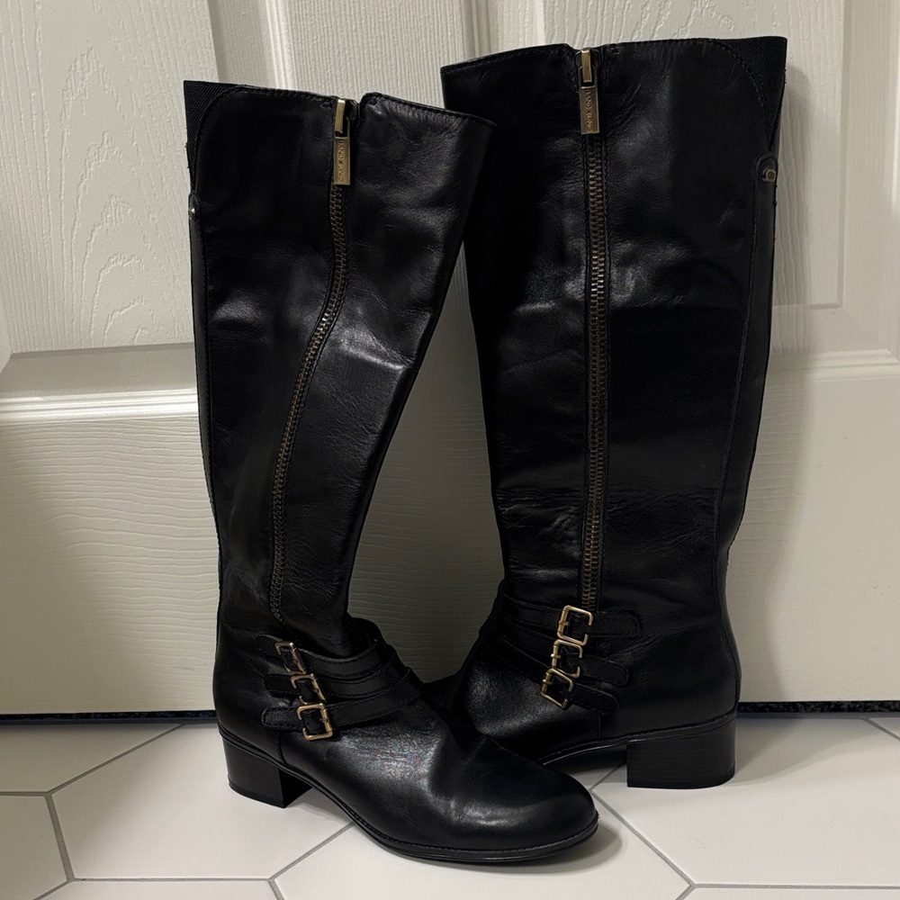 Bandolino leather boots 8med, unlined